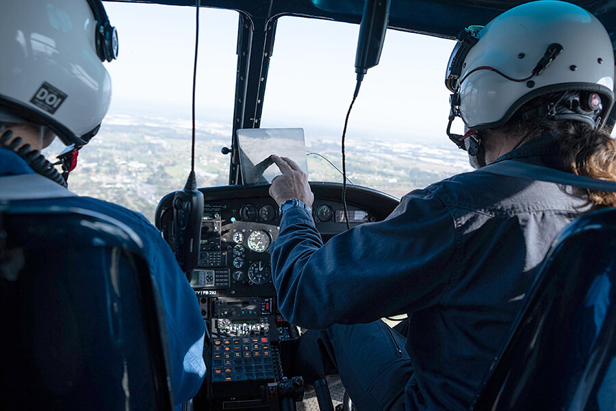 Crown Lands has partnered with the Rural Fire Service to conduct helicopter aerial inspections of fire trails ahead of the bushfire season.