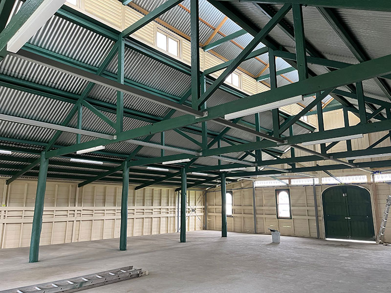 The Bathurst Showground upgraded new steel ceiling of the Ern Prior Pavillion